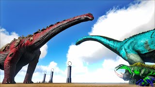 1000 Titanosaur vs 1500 Brontosaurus  ARK ￼survival evolve [upl. by Wistrup67]