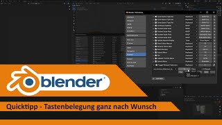 Blender 421  Quicktipp  Tastenbelegung nach Wunsch [upl. by Cele791]