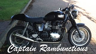 2013 Triumph Thruxton 865cc Review  Filtering  Craziness  Wobble [upl. by Akiehs594]