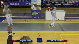 Sosnowiec 2021 JWS  L8  Battai HUN v Zinyukhina RUS [upl. by Winnick]