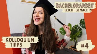 Kolloquium – Meine ERFAHRUNGEN und TIPPS zum Verteidigen amp Präsentieren deiner BACHELORARBEIT 4 [upl. by Hgielime179]