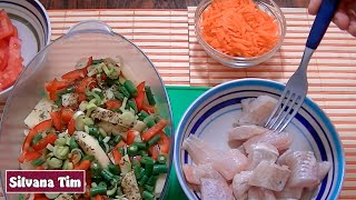 RECETA PESCADO AL VAPOR PESCADO AL LIMON CON VEGETALES en Vaporera [upl. by Pavia133]