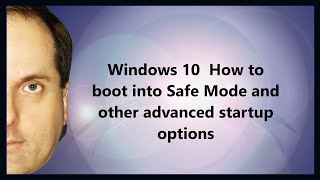 Windows 10 How to boot into Safe Mode and other advanced startup options [upl. by Nurat]