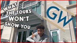 WHAT GWU COLLEGE TOURS WONT SHOW YOU DORMS GYM amp MORE [upl. by Enelrak]