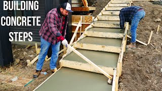 Construction of Concrete Stairway Start to Finish ASMR [upl. by Tonneson]