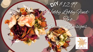 DIY 1299 Fall Wedding Bouquet Two Designs  diy bridalbouquet weddingbouquet hobbylobby [upl. by Yttik]