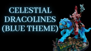 How to Paint CELESTIAL DRACOLINES BLUE THEME FEATURING FROSTHEART CONTRAST [upl. by Zurek]