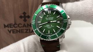 Meccaniche Veneziane Watch Nereide SMERALDO GREEN Automatic Swiss Made [upl. by Benjy571]