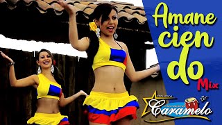 CUMBIAS COLOMBIANAS  ORQUESTA FEMENINA CARAMELO  AMANECIENDO MIX [upl. by Eidoc]