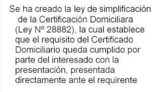 Certificado de Domicilio de Perú [upl. by Nurav]