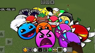 New Version Lobotomy Nextbots  Geometry Dash Difficulty Faces  MCPE [upl. by Jeromy]