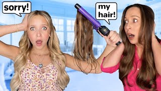 24 pranks in 24 hours I DESTROYED MY MOMs HAIR She FREAKED OUT [upl. by Eimiaj461]