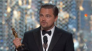 Leonardo DiCaprio winning Best Actor  88th Oscars 2016 [upl. by Longo614]