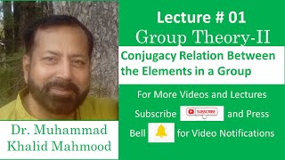 Conjugacy Relation Between the Elements in a Group  Group TheoryII Lec01 [upl. by Anayi]