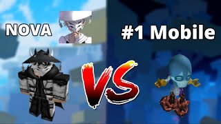 I decided to fight the BEST mobile player  Roblox Blox Fruits PvP [upl. by Ostler]