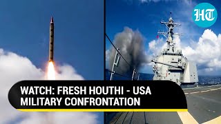 Houthis Launch Bigger Attack Fire Ballistic Missile Drone US Warship Responds  Direct War Soon [upl. by Rollet]