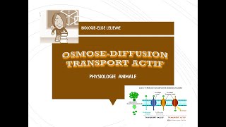 Osmose Diffusion et Flux actifs des ions [upl. by Herm]