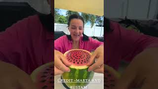 SMART GIRL and WATERMELON 🤩🍉🤣 shorts martaandrustam khamitovy [upl. by Marler]