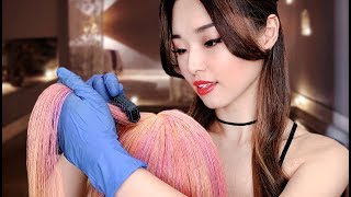 ASMR Relaxing Hair Dye with Hair Chalk [upl. by Babbie]