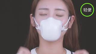 Firstsing Adult anti smog PM2 5 electric mask germs second hand smoke pollen allergy Dustproof breat [upl. by Ekim841]