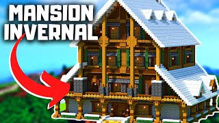 Casa en la nieve para minecraft tutorial paso a paso [upl. by Rabin]