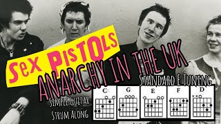 Anarchy in the UK By Sex Pistols Guitar Chords and Lyrics video [upl. by Milo]