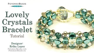 Lovely Crystals Bracelet  DIY Jewelry Making Tutorial by PotomacBeads [upl. by Aruol]