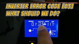 How to troubleshoot a 3000W 24V PowMr solar inverter with Fault Code 03 [upl. by Larret]