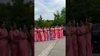 Best bridesmaid reaction ever 🫶🇨🇭 makeupartist mualife destinationwedding tamilbride [upl. by Nicks]