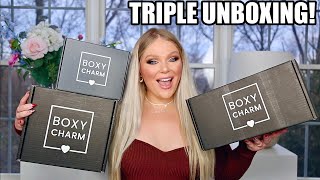 UNBOXING ALL BOXYCHARM DECEMBER 2021 BOXES  BOXYLUXE vs BOXYCHARM PREMIUM vs BOXYCHARM BASE BOX [upl. by Erual]