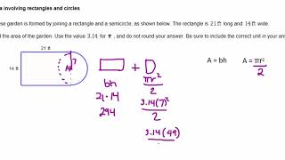 Area Involving Rectangles and Circles [upl. by Krum]