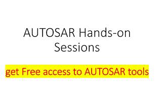 AUTOSAR Course and free AUTOSAR Tool [upl. by Nivlag]