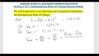 Business Math BBMBA Ex  157 Instantaneous Rate Change Interpretation Frank Budnick 4th [upl. by Etterraj38]