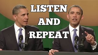 LISTEN AND REPEAT  Learn English through speeches  President Obama on Education [upl. by Annazor]