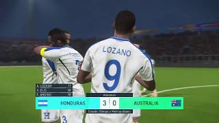 HONDURAS VS AUSTRALIA IDA REPECHAJE MUNDIAL RUSIA 2018 SIMULACIÓN [upl. by Jerz516]