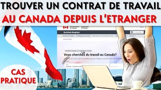 Comment trouver un contrat de travail au Canada en ligne depuis létranger [upl. by Roswell35]