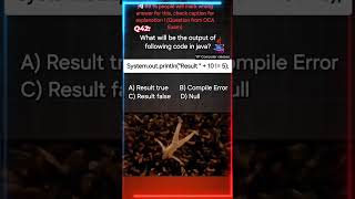 Java MCQ 42 Can You PASS This Java MCQ Challenge shorts java [upl. by Kcirret]