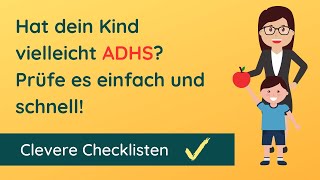 Checkliste ✅ ADHS  18 klassische Kriterien für den ADHS Test [upl. by Ellwood]