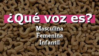 Tipos de voces masculina femenina e infantil Primer Ciclo Primaria [upl. by Ahsemit545]