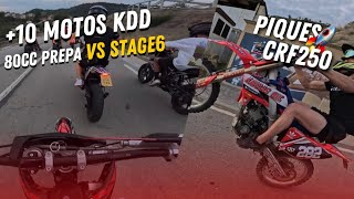 KDD 49cc SE LIA 😈CRF 250 vs 77 STAGE 6 WHEELIES PIQUES Y MÁS 🔥 [upl. by Nissy]