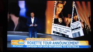 Roxette tour announcement on the TODAY show in Australia  15th May 2014 [upl. by Ylecara96]