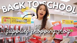 SCHOOL SUPPLIES SHOPPING VLOG senior year📚✏️ [upl. by Adlesirk]