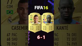 CASEMIRO VS KANTE FIFA COMPARISON shorts football fifa10 fifa23 [upl. by Tiemroth]