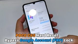 POCO C65  Hard Reset Bypass Google Account FRP Lock [upl. by Nivar]