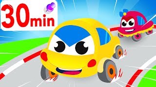 Learning Colors with Baby Car and Friends Trucks Cars Family Finger Compilation by Little Angel [upl. by Brennan]