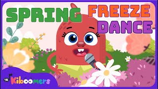 Spring Freeze Dance  THE KIBOOMERS Preschool Movement Songs  Brain Break [upl. by Yssim607]