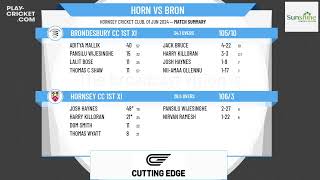 Hornsey CC 1st XI v Brondesbury CC 1st XI [upl. by Nyret]