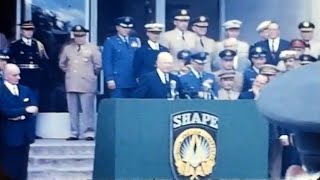 Presidents Eisenhower amp Kennedy at Supreme Headquarters Allied Powers Europe 1960 amp 1961  NATO [upl. by Helas]