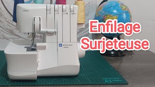 Enfilage Surjeteuse Lidl 1450 OL [upl. by Niawd]