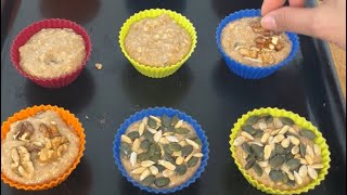 Muffins à la banane et à l’avoine  Petit déjeuner sain et facile [upl. by Sonia]